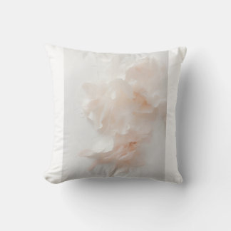 Blush Pink Floral Abstract Art Print | Soft Petal Cushion
