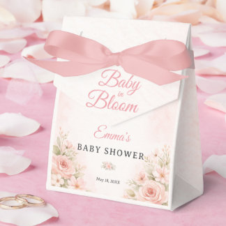 Blush Pink Floral Baby in Bloom Favour Box
