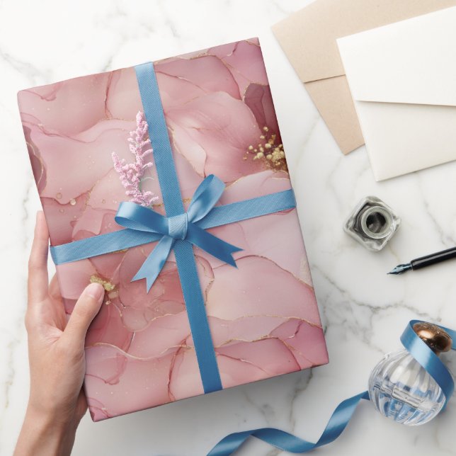 Blush Pink Floral Birthday Wrapping Paper (Gifting)
