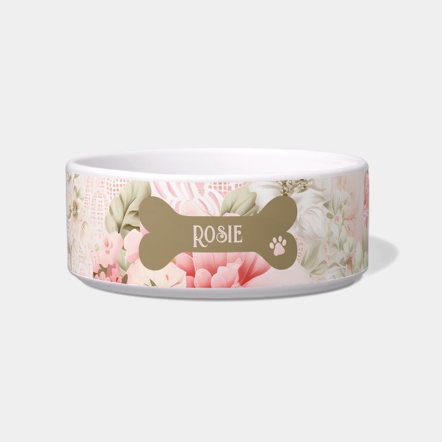 Blush Pink Floral Bowl (Front)