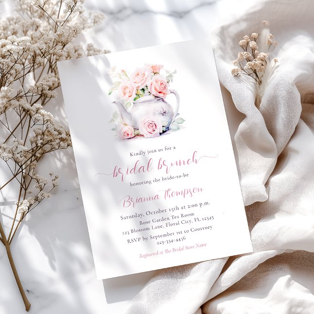 Blush Pink Floral Bridal Brunch Invitation (Creator Uploaded)