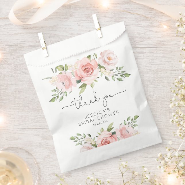 Blush pink floral bridal shower favour bag (Clipped)
