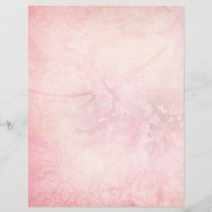 Blush Pink Floral & Damask Scrapbook Paper