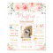 Blush Pink Floral Dog Puppy 1st Birthday Milestone