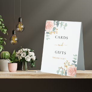 Blush pink floral eucalyptus cards gifts