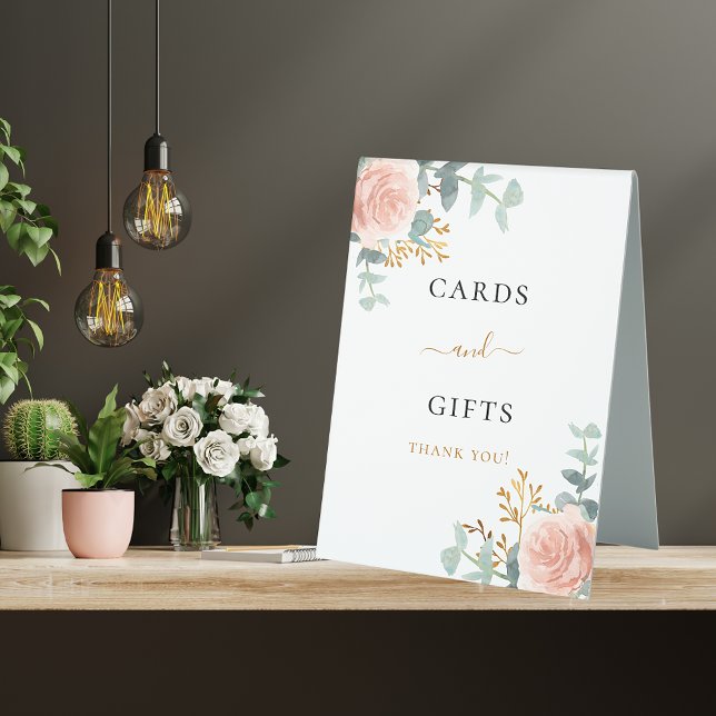 Blush pink floral eucalyptus cards gifts (Creator Uploaded)