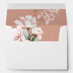 Blush Pink Floral & Eucalyptus Envelope 3 Pink