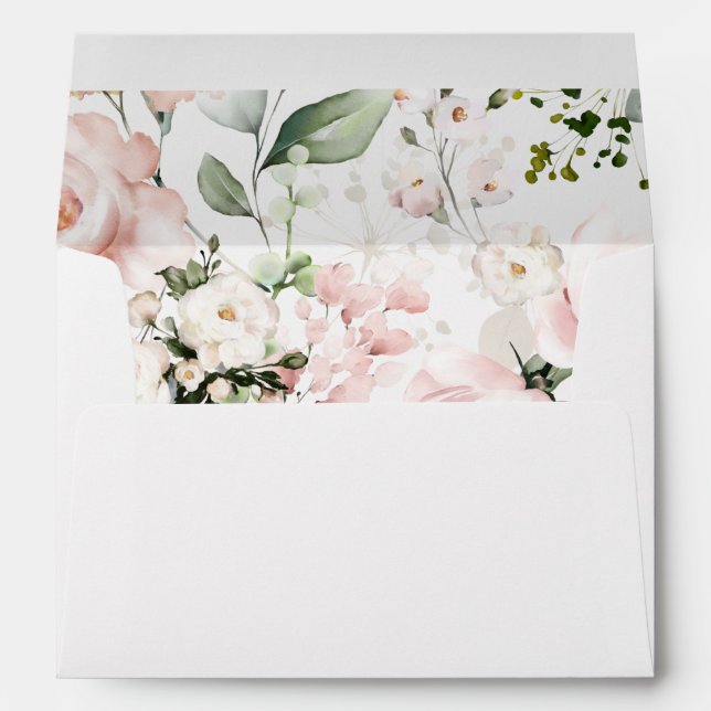 Blush Pink Floral & Eucalyptus Envelope 4 (Back (Bottom))