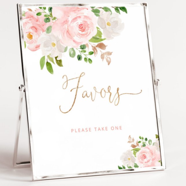 Blush pink floral Favours Poster (Creator Uploaded)