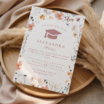 Blush Pink Floral Graduation