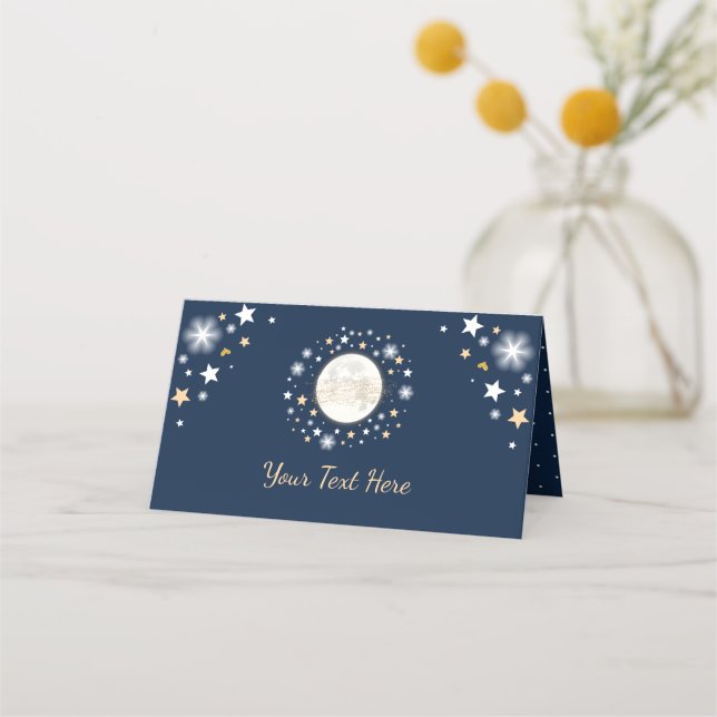 Blush Pink Floral Hot Air Balloon Adventure Shower Place Card (Front)