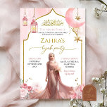 Blush Pink Floral Islamic Girl Hijab Invitation<br><div class="desc">Blush Pink Floral Girl Hijab Invite,  Umroh Muslim Hijab Party,  Islamic Nikkah Ceremony,  Eid Al Adha Invite,  Housewarming Hijab Party</div>