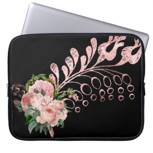 Blush Pink Floral Laptop Sleeve