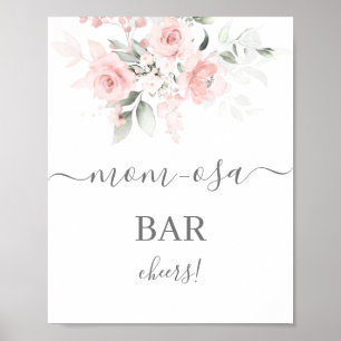 Blush Pink Floral Mimosa Bar sign