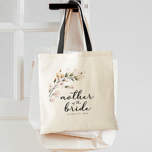 Blush Pink Floral Mother of the Bride Tote Bag