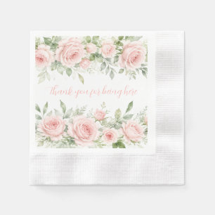 Blush Pink Floral Napkin