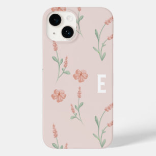 Blush Pink Floral Pattern I Phone case