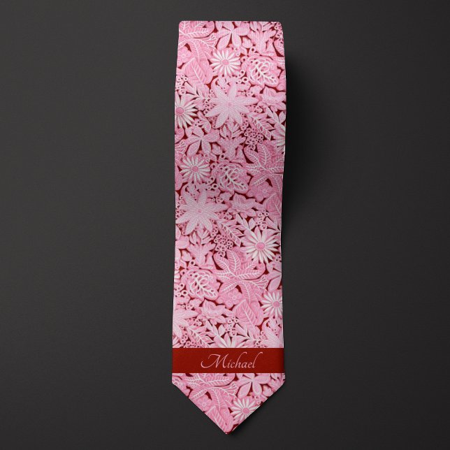 Blush Pink Floral Pattern Tie (Creator Uploaded)
