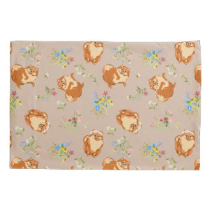 Blush Pink Floral Pomeranian Dog Pillowcase