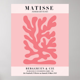 Blush Pink Floral Poster | Matisse Style Wall Art