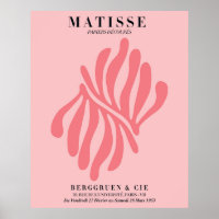 Blush Pink Floral Poster | Matisse Style Wall Art