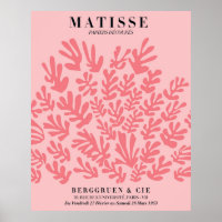Blush Pink Floral Poster | Matisse Style Wall Art