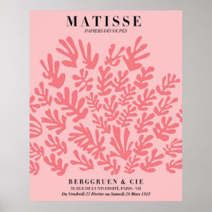 Blush Pink Floral Poster   Matisse Style Wall Art