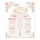 Blush Pink Floral Woodland 1st Birthday Milestone