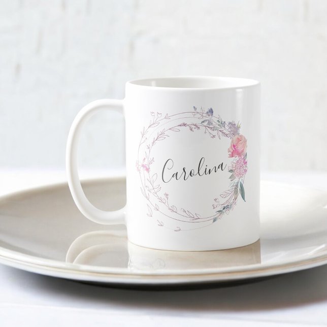 Blush Pink Flowers Coffee Mug (Creator Uploaded)
