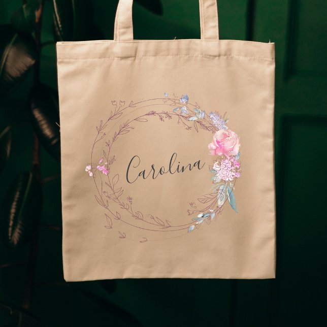 Blush Pink Flowers Tote Bag (Creator Uploaded)