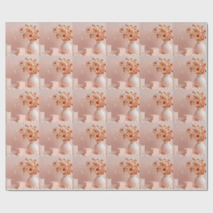 Blush Pink Flowers wrapping paper
