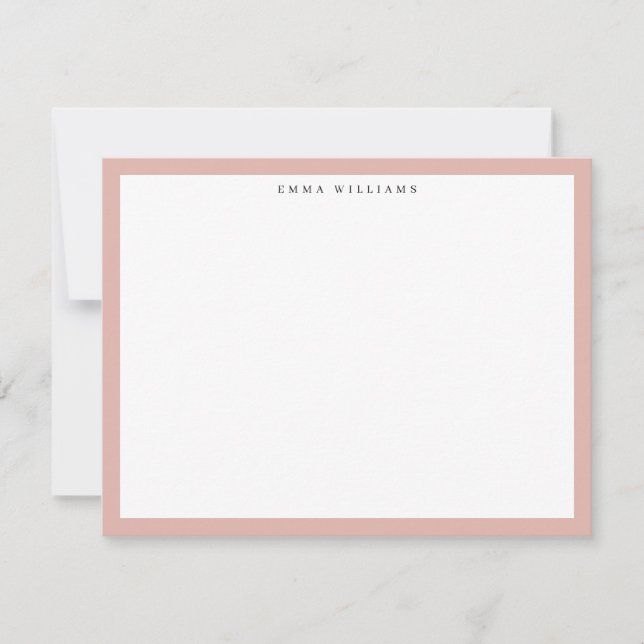 Blush Pink Frame Note Card (Front)