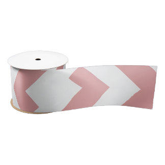 Blush Pink Geometric Satin Ribbon