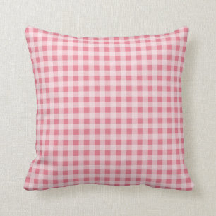 Blush Pink Gingham Cushion