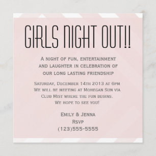 Blush Pink Girls Night Out Invitation