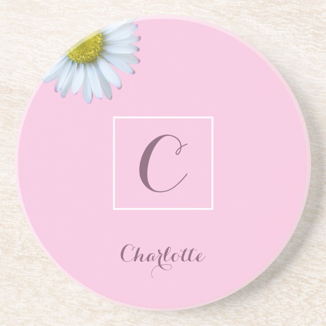 Blush Pink Girly Coaster (Front)