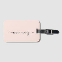 Blush Pink Girly Custom Name Monogram Gift Favour