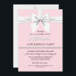Blush Pink Girly Fancy Tiffany Birthday Invitation<br><div class="desc">This Blush Pink Tiffany theme birthday party invitation is perfect for any woman, girl or teen who has everything. Use the products in this collection for birthday party, promotional event, sweet sixteen, anniversary, quinceanera, bridal shower, breakfast at an elegant restaurant or any milestone party with a luxury aesthetic. Blush Pink,...</div>