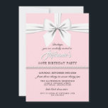 Blush Pink Girly Fancy Tiffany Birthday Invitation<br><div class="desc">This Blush Pink Tiffany theme birthday party invitation is perfect for any woman, girl or teen who has everything. Use the products in this collection for birthday party, promotional event, sweet sixteen, anniversary, quinceanera, bridal shower, breakfast at an elegant restaurant or any milestone party with a luxury aesthetic. Blush Pink,...</div>