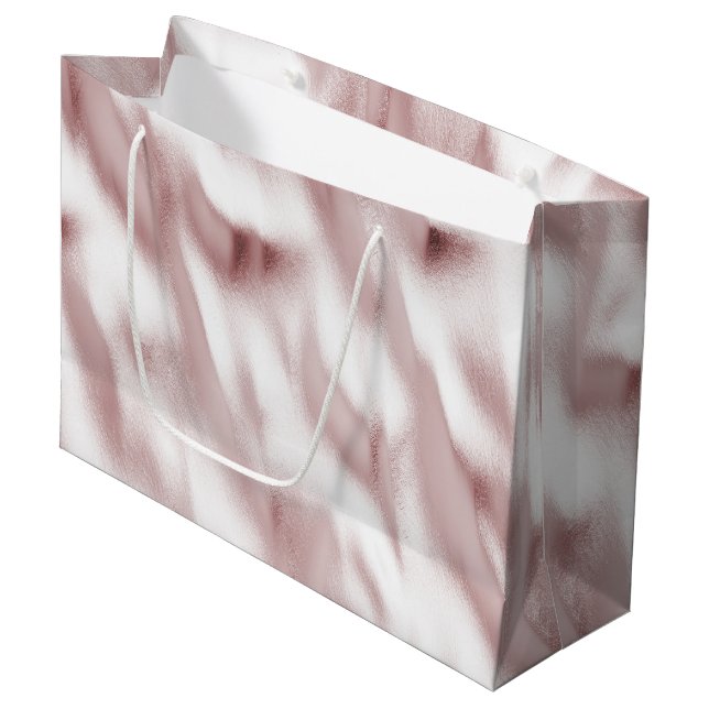 Blush Pink Glam Birthday Large Gift Bag (Front Angled)