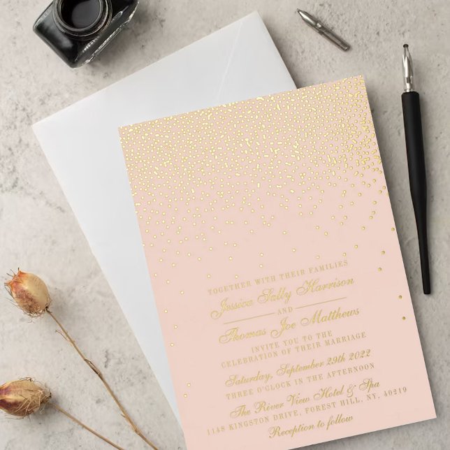 Blush Pink & Glam Confetti Wedding Real (Creator Uploaded)