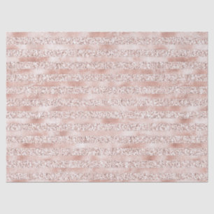 Blush Pink Glam Glitter Stripes       Tissue Paper