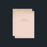 Blush Pink & Glam Gold Confetti Wedding Collection Advice Card<br><div class="desc">Add a touch of glam to your wedding with these blush pink and gold confetti advice cards. The simple yet stylish design will allow your guests to write a note of advice for you to keep and read over in years to come. The wording is easy to personalise so these...</div>