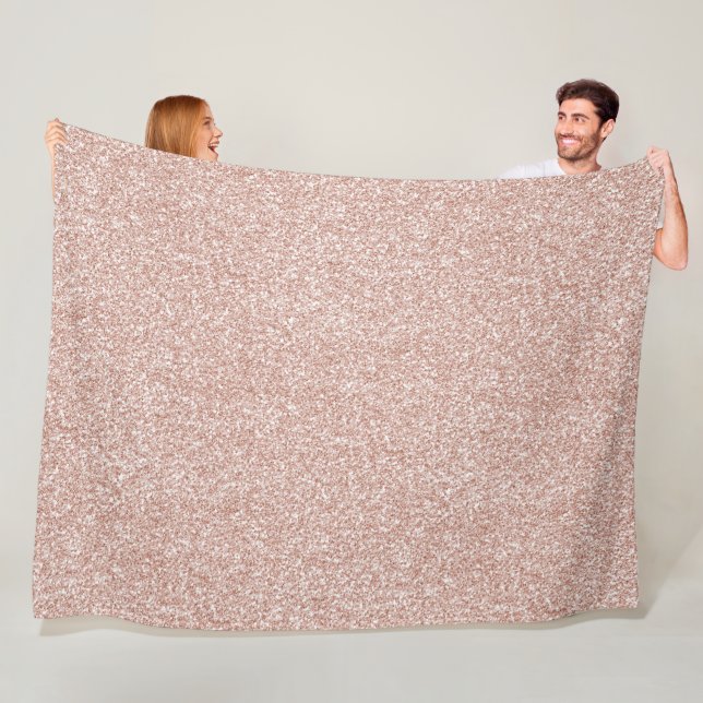 Blush Pink Glitter      Fleece Blanket (In Situ)