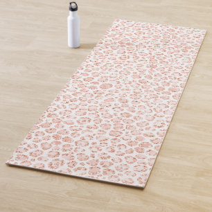 Blush Pink Glitter Leopard Print                 Yoga Mat
