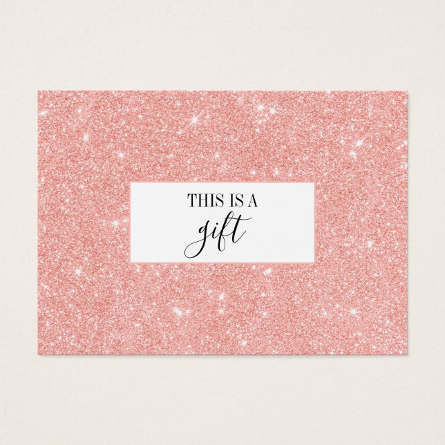 Blush Pink Glitter Makeup Artist Gift Certificate (Front)