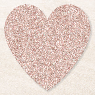 Blush Pink Glitter       Paper Coaster