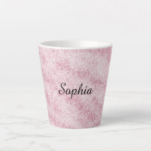 Blush Pink Glitter Sparkle Christmas Latte Mug