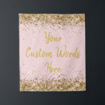 Blush Pink Gold Backdrop Birthday Party Photobooth Tapestry<br><div class="desc">custom photo booth back drop,  personalised twinkle 15th 18th 20th,  glitter anniversary sweet 16 16th,  personalised 30th 21st 25th 35th,  bridal shower hen do high,  school graduate 1st woman daughter,  girl wife her bachelorette sparkle,  quinceanera 40th 50th 60th 70th,  bride sparkly vow renewal graduation,  college university grad light pale</div>