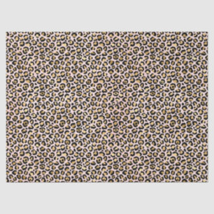 Blush Pink Gold Black Leopard Print Tissue Paper